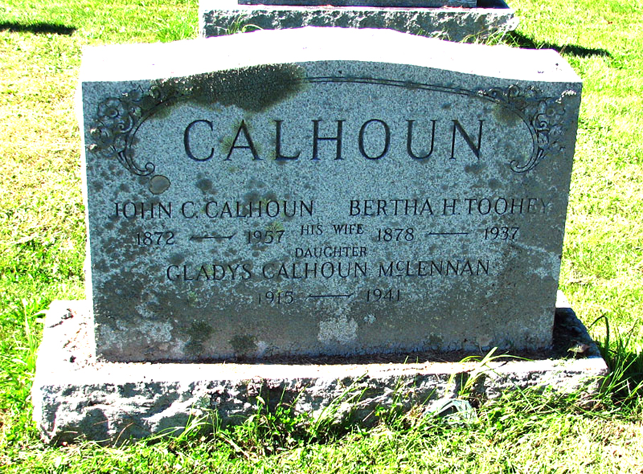 Photo of headstones/Gladys Calhoun McLennan 1915-1941 hdstn Glen Wild Cem NY